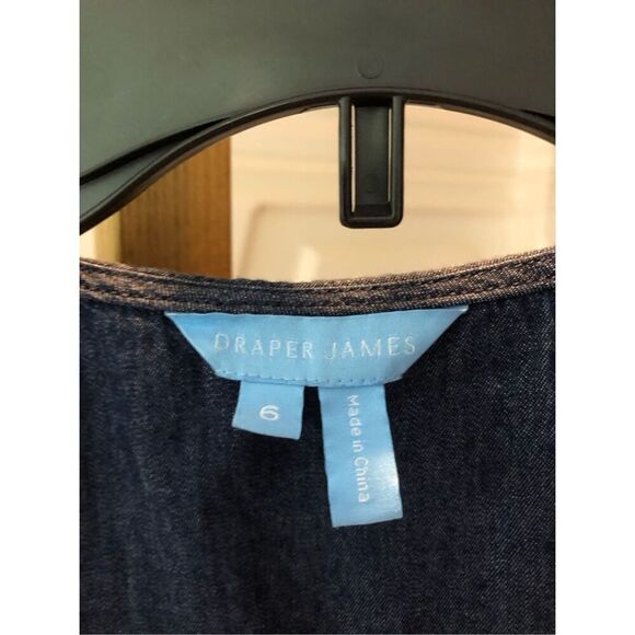 Draper James Women’s Blue Jean Wrap Style Short Sleeve Dress Size 6 - Picture 6 of 10
